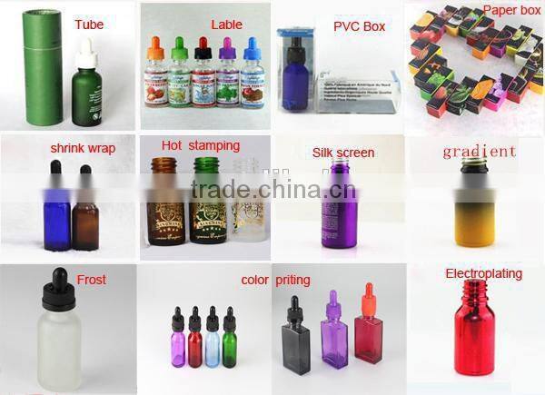 e liquid label printing gold silver plated dropper bottle with paper box