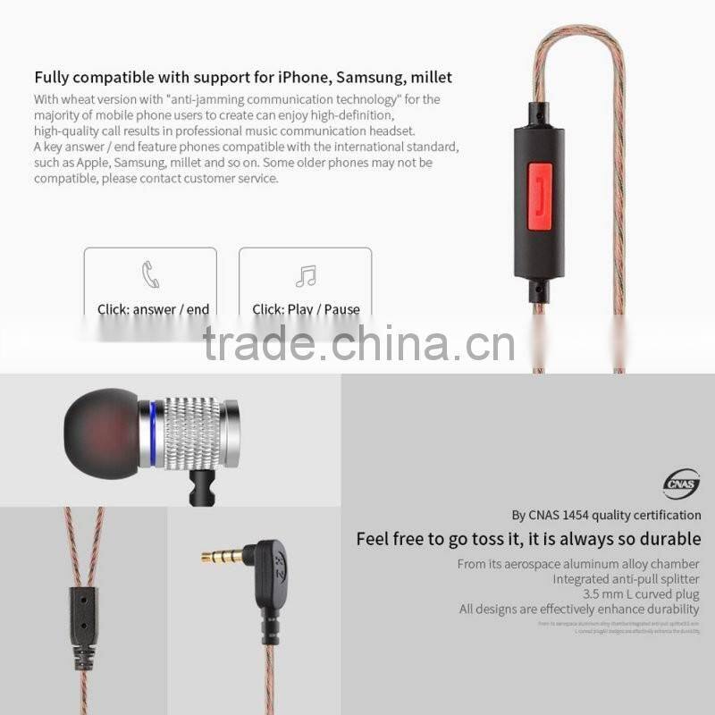 New KZ EDR2 Bass In Ear Earphone with Microphone Metal Clear Sound Music Wired Hifi Headset Enthusiast Special Use Earburd
