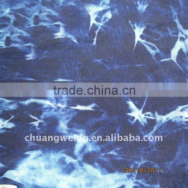 Cheap wholesale comfort printed denim fabric,polyester spandex tight printed denim fitness fabric,,women stained jeans fabric