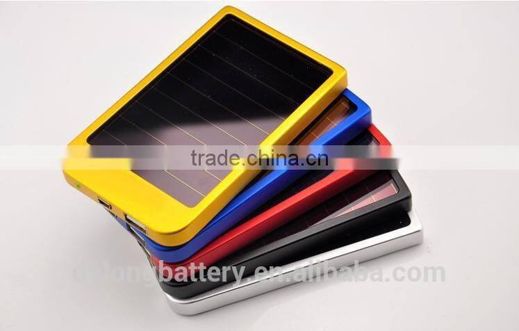 2015 NEW solar automatic mobile charger portable solar power bank solar charger for mobile
