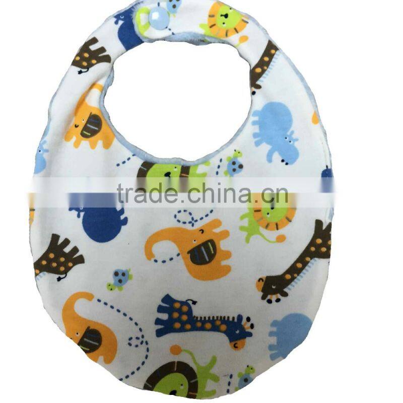 Wholesale Custom Cotton Print Baby Bib With Cartoon Pattern For Indoor
