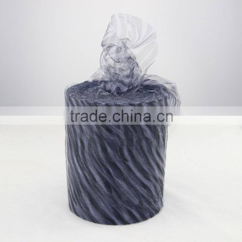 6 inch x 100 yards tulle spool animal printed fabric zebra patterned tulle 100% Polyester DIY decoration material