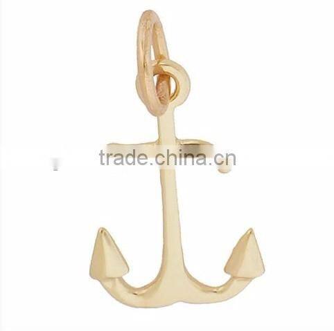 alloy charms and pendants 3 Dimensional anchor charms for bracelet