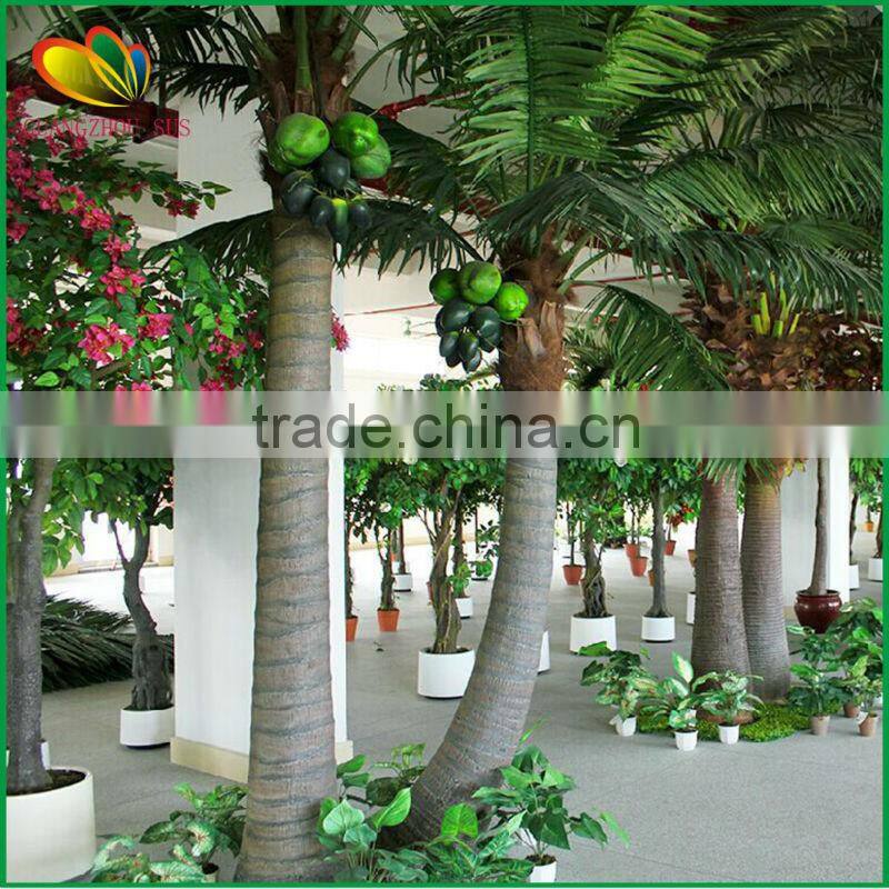 Best selling fake coconut tree fiberglass trunk artificial coconut palm tree