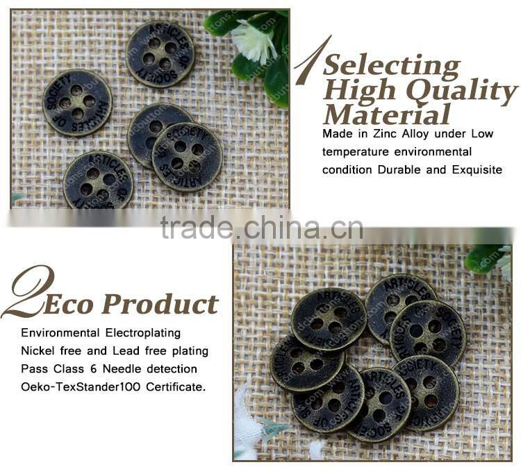 12mm Oeko tex 100 4 hole sewing button for baby apparels