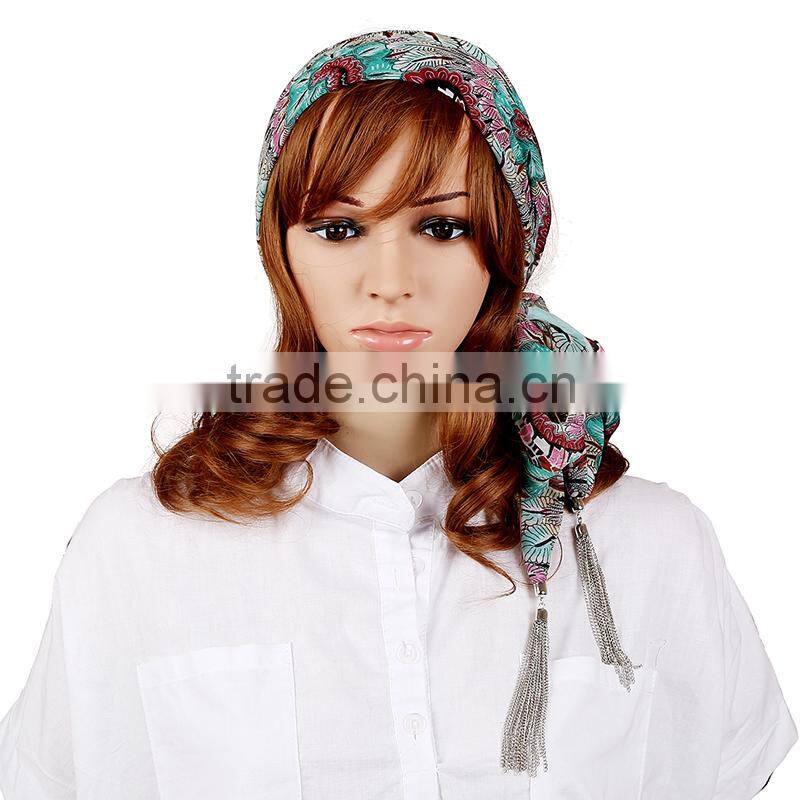 Top sale passion tropical plants printing scarf,functional scarf