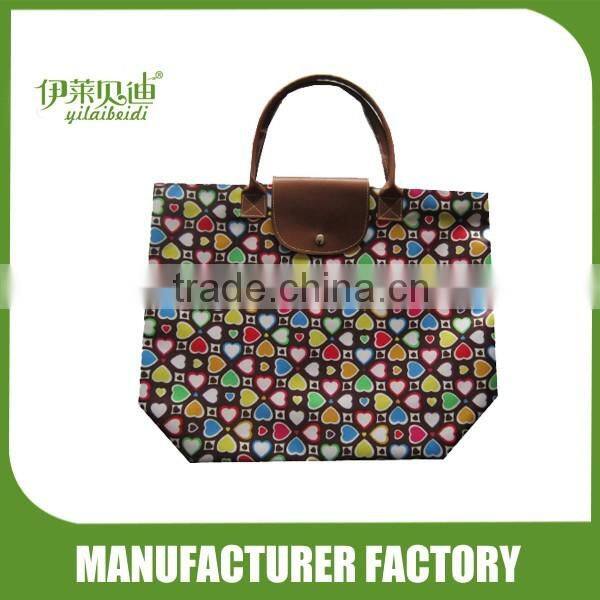 600D printed foldable shopping bags / tote bags