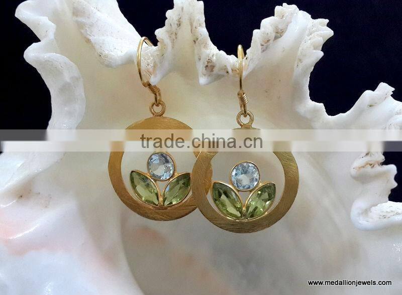 Amethyst Vermeil Designer Sterling Silver Earrings,Gold Polished 925 Sterling Silver Jewelry,Designer Earrings Fashion Jewelry