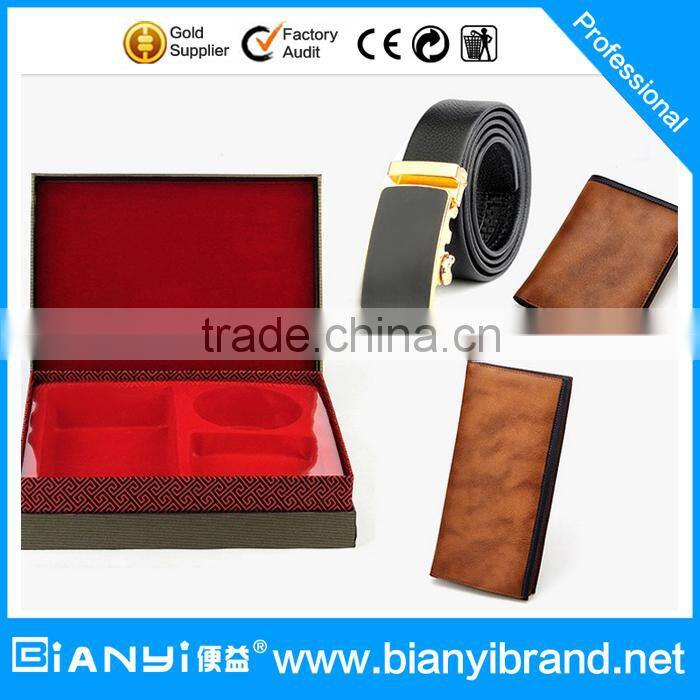 classic luxury golden genuine leather belt with leather purse,slik