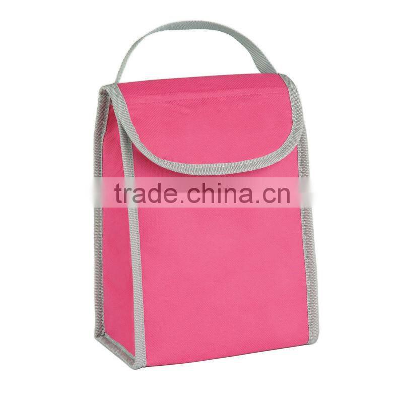 Non-Woven Folding Identification Lunch Bag- Red