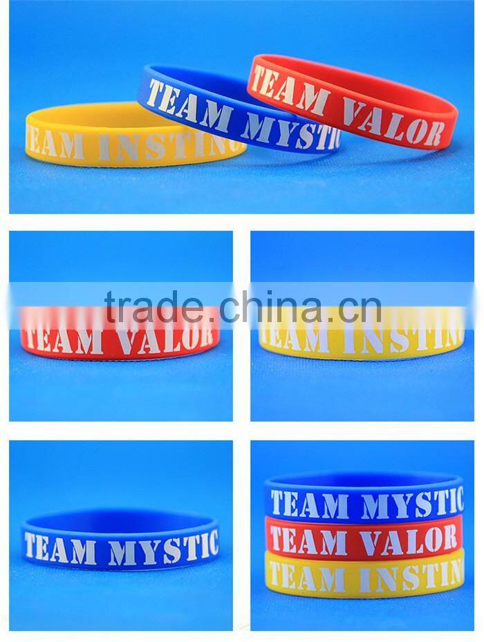 Pikachu Pokemon go Wristband Silicone Promotion Gift Filled Color Bracelet silicone rubber wristband