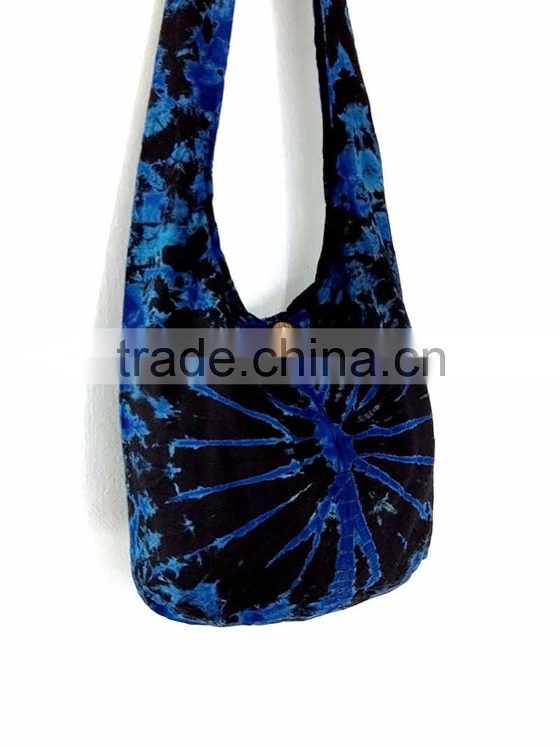 2016 wholesale best quality hippie cross body shoulder bags tie and die hippie shoulder bag