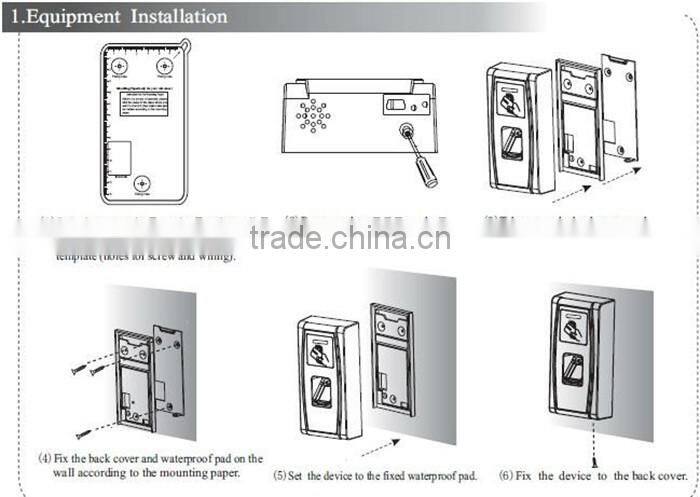 Fingerprint time attendance with 1500 templates of fingerprint capacity MA300