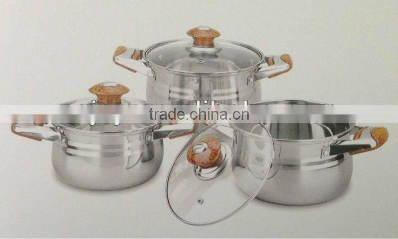 16/18/20CM 6 Pcs Metal Cooking Pot