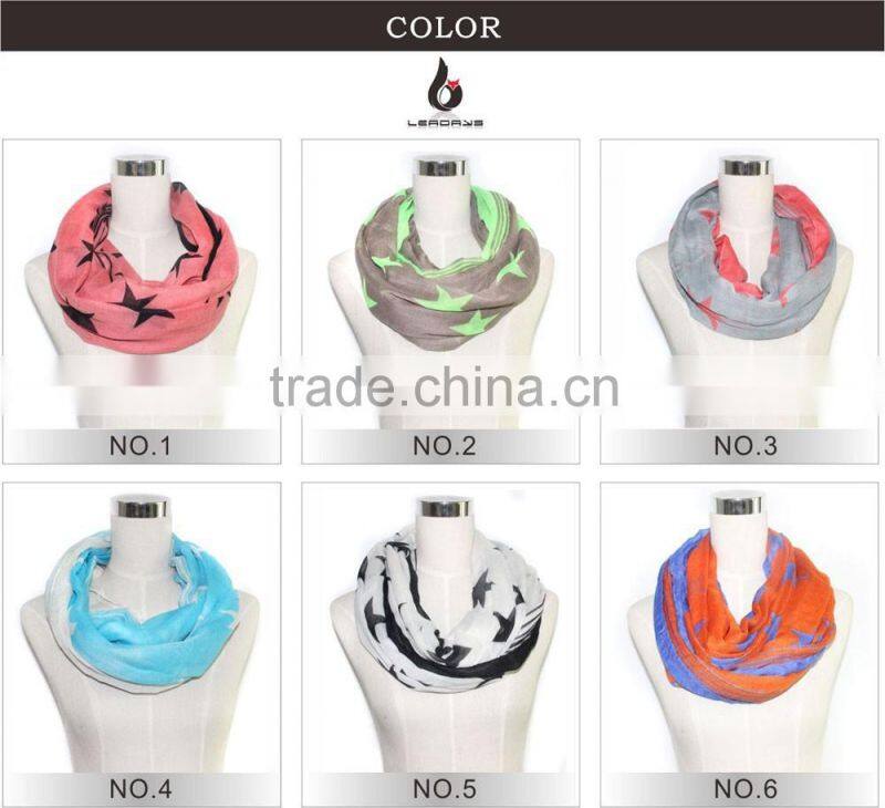 star printing most fashion latest infinity scarf private label