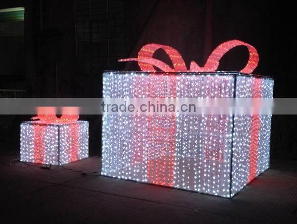 Xmas Motif Light Led 3d Motif Christmas Present Gift Box Light
