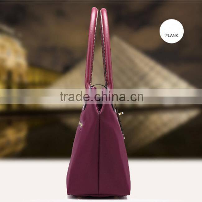 2015 new design long strap canvas pure color handbag women tote bag dark red shoulder bags