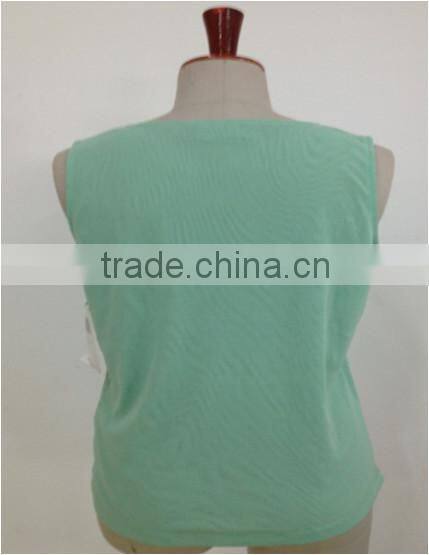 knit sleeveless sequin t shirt for women
