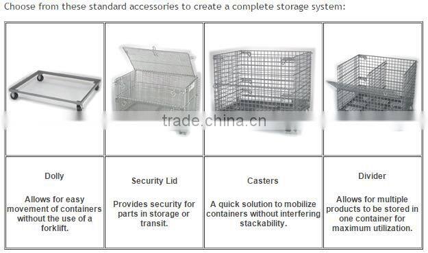 Custom steel stacking heavy-duty rigid container