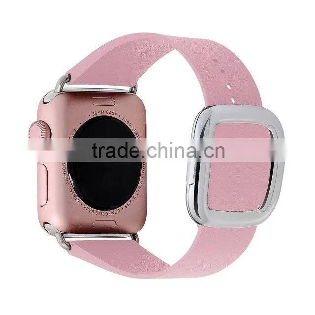 2016 new hot Smart Watch Replacement Strap Leather Band Modern Buckle Watch band For Apple Watch