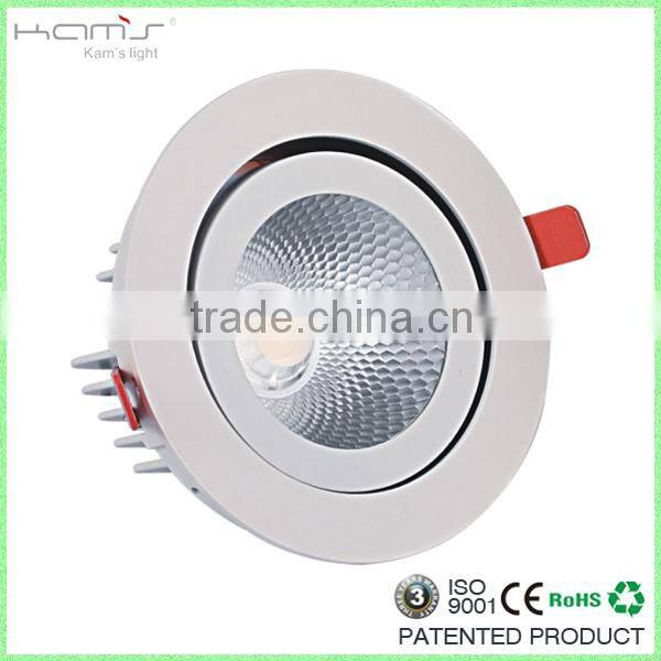 Wholesale commercial 3years warranty CE 20w 25W cob adjustable led ceiling downlight