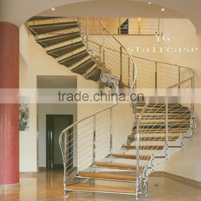 Circular arc glass staircase 9003-10