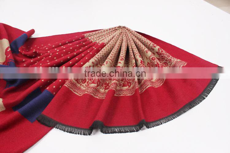 latest design winter cashmere scarf poncho 2015