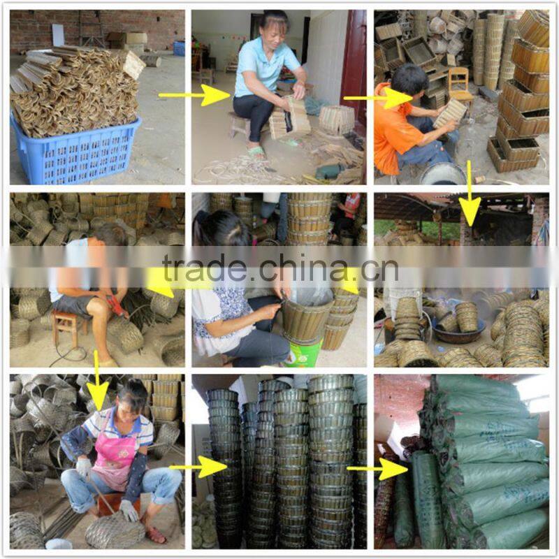 Special shape handmade rattan round hanging storage basket