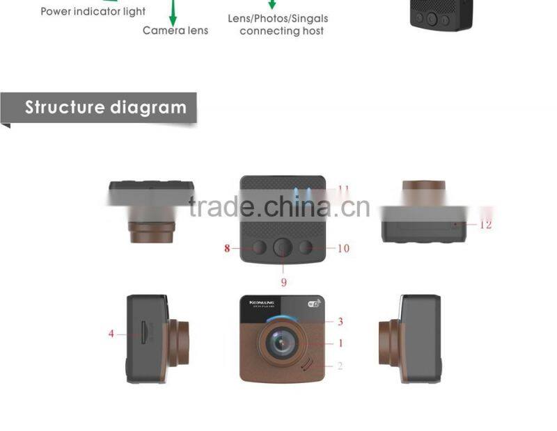 Dual lens fhd 1080P detached DVR car gps and reverse camera