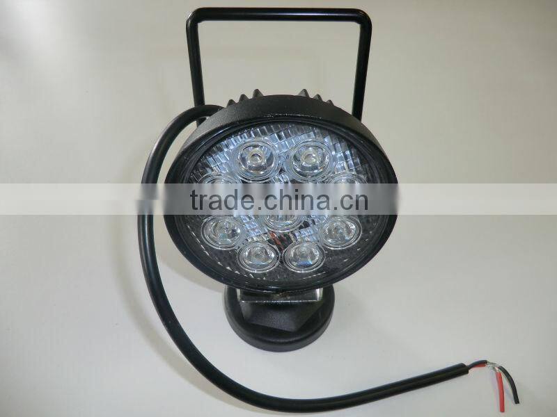 Hot Sell Highpower performance LED Work Light,for ATV SUV TRUCK JEEP Offroad Vehicle(SR-LW-27H,27W)Spot or Flood,Handle w Magnet