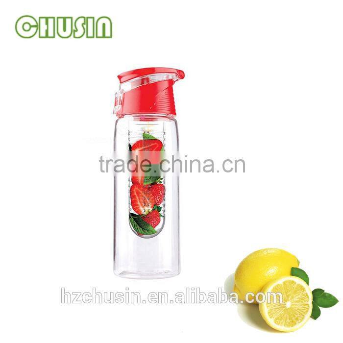 600ML TRITAN Fruit Infusion Water bottle,800mL Sport Tritan Plastic Fruit Infuser Water Bottle Outdoor Travel BPA Free