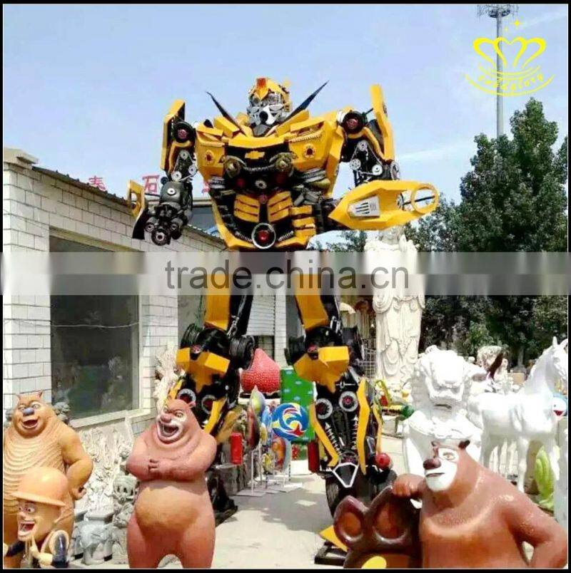 Transformers Optimus Prime Bumblebee robot movie characters FRP sculpture