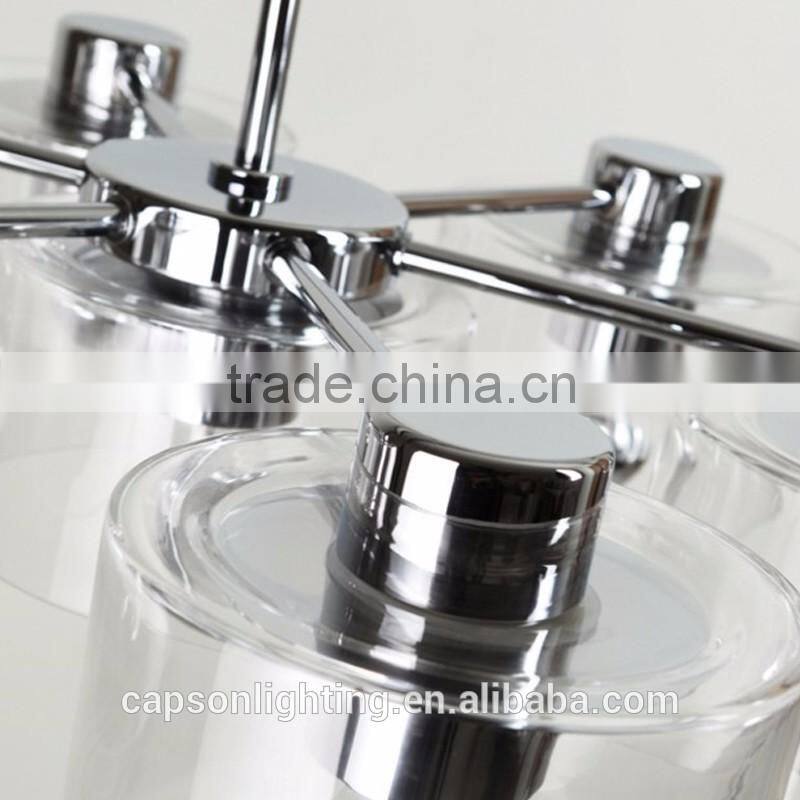 modern desingn glass shade indoor ceiling lamp with chandelier