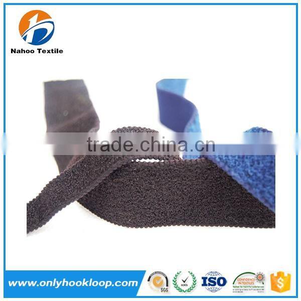 Elastic hook and loop belt / rubber hook and loop elastic bands / nylon elastic hook and loop band
