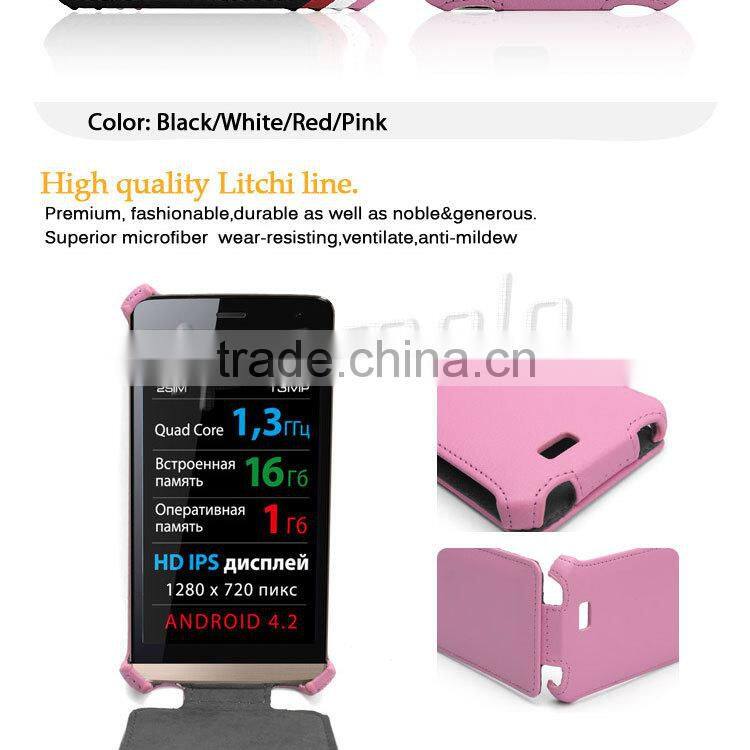 Luxury flip leather mobile phone case for Explay RIO EXP 4