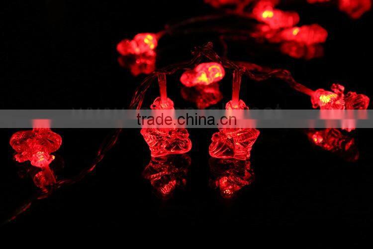 TZFEITIAN OEM/ODM red color Santa Claus christmas cluster lights