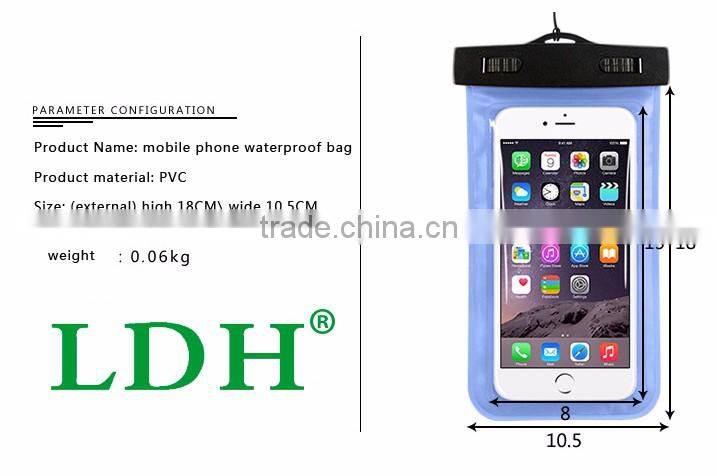 PVC Universal Mobile Phone Waterproof Bag Pouch Cover Case For iPhone 6 4.7 5.5 For Samsung Galaxy Note 4 3 2 S6 S6 Edge S5 S4