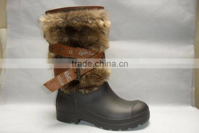 2015 latest design women horse riding snow rain boots