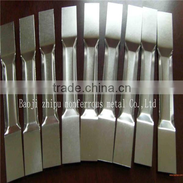 Flat bottom 99.95% molybdenum evaporation boat in industry