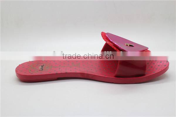 newest cute lady jelly shoes women sandals heart decoration flip flops