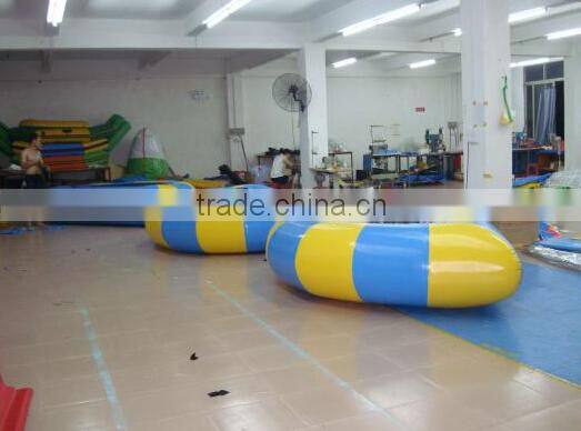 half round half circle on water inflatable trampoline