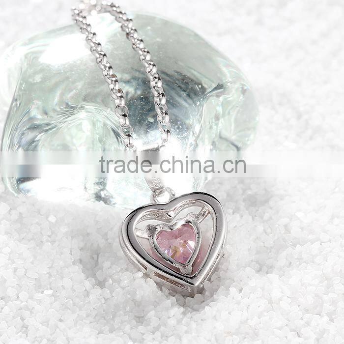 2016 New Coming Fashionable Gemstone Heart Shape Pendant