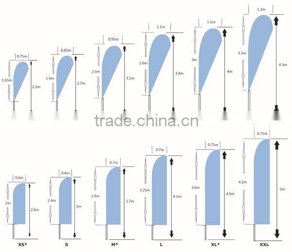 Wholesale High Quality Wind Resistant Telescopic Beach Flag Pole