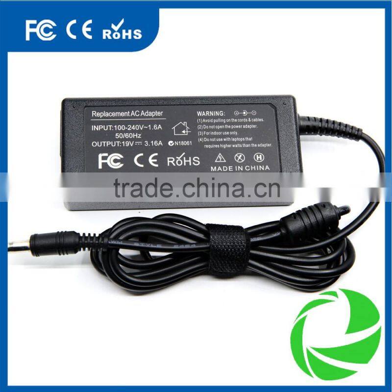 computer accessories dubai adapter for samsung 60W 19V 3.16A with 5.5*3.0 pin connector dc power supply