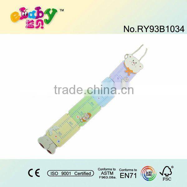 wooden growth chart for decoration