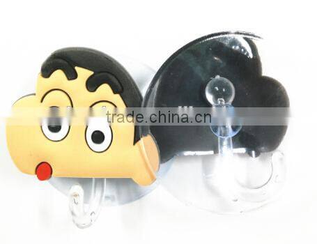 Customize animal charaters PVC sticky wall hook