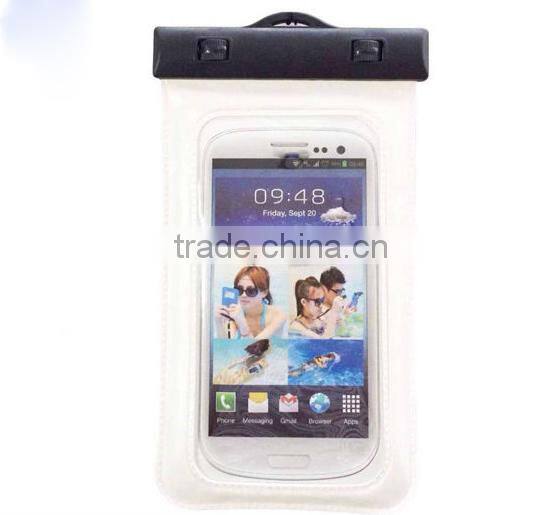pvc phone waterproof case with string