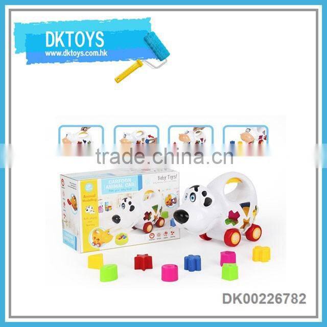 Educational animal building block car