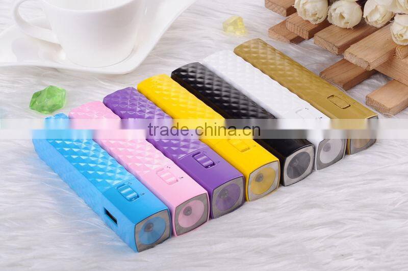 new design mobile power bank 2600mAh remote shutter mini power bank