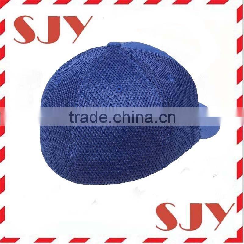 Hot sale mesh baseball cap closed back elastic fitted caps and hats